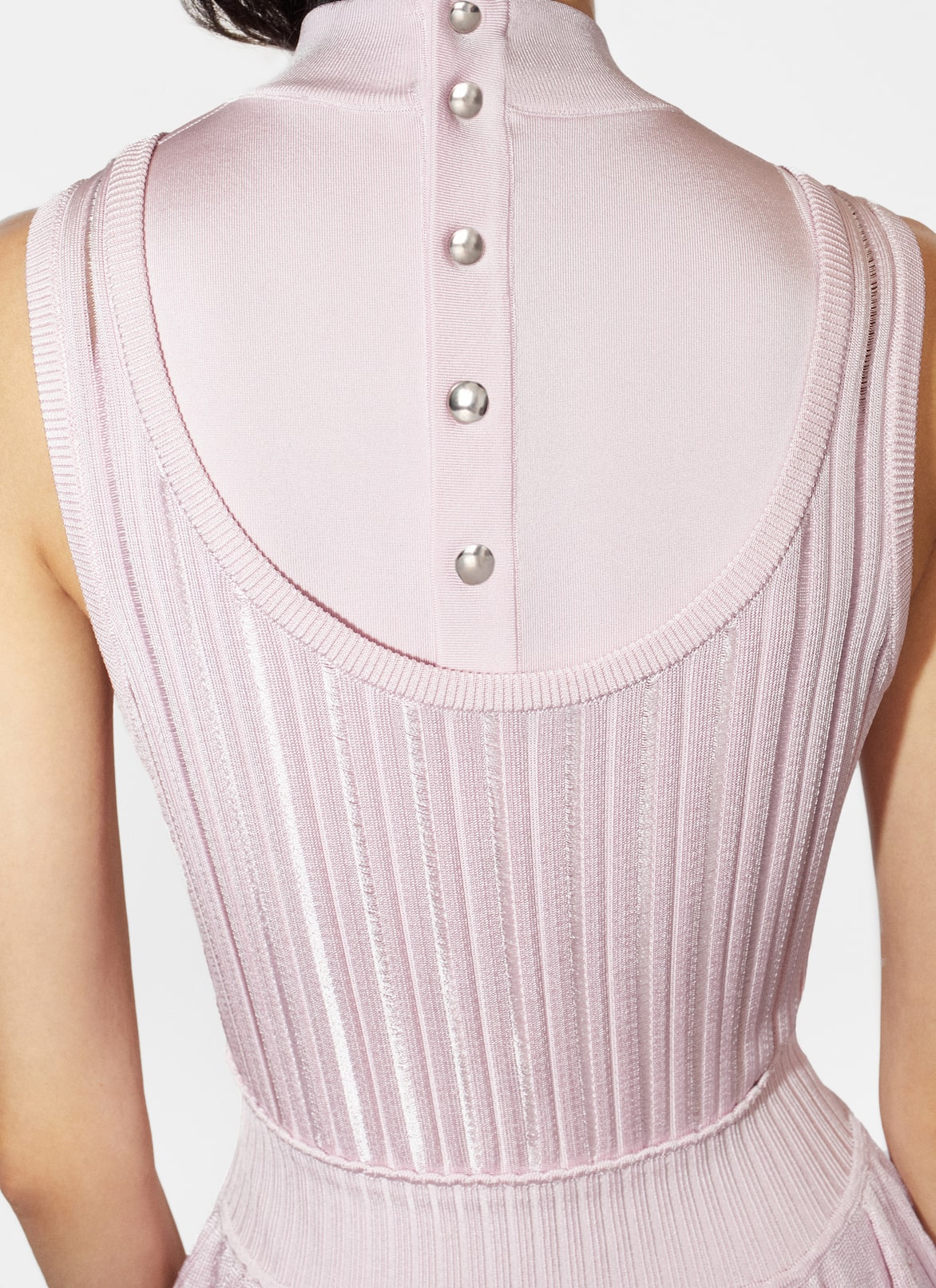 Shiny crinoline dress ALAÏA PINK SHINY CRINOLINE DRESS